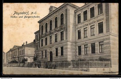 AK Poysdorf /N.-Ö., Volks- und Bürgerschulen