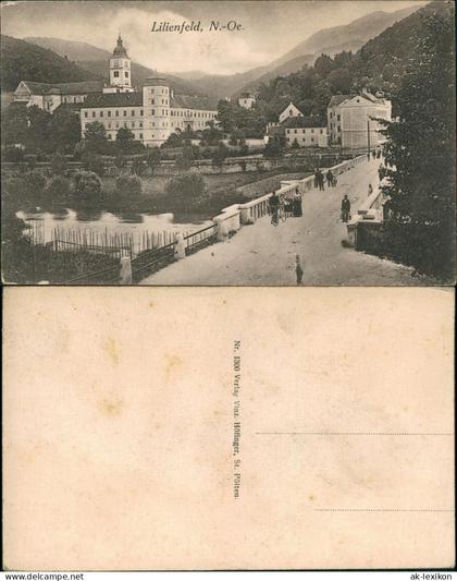 Ansichtskarte Lilienfeld Stadtpartie - Straße 1913