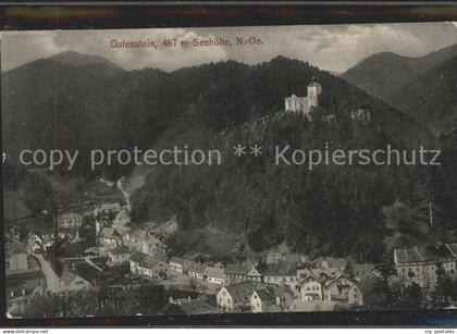 Gutenstein Niederoesterreich Teilansicht mit Burg Gutenstein