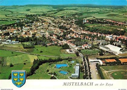 Mistelbach Zaya Weinviertel Niederoesterreich AT Fliegeraufnahme