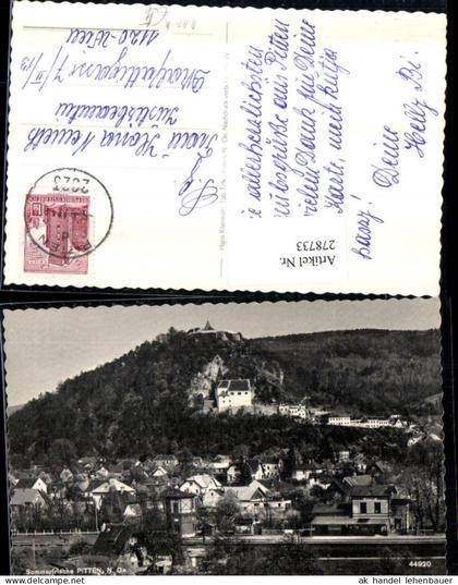 278733,Pitten Totale Kirche Schloss Bahnhof