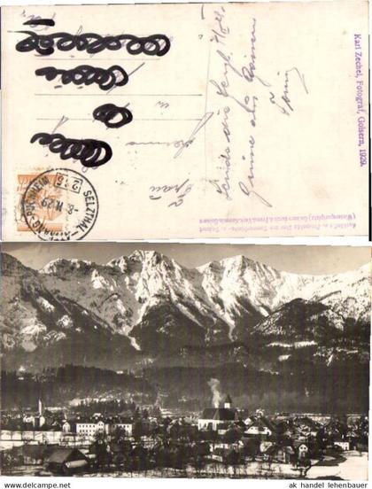 65924,FotoAK Goisern Ortsrand 1929 Bahnpost Selzthal Attnang