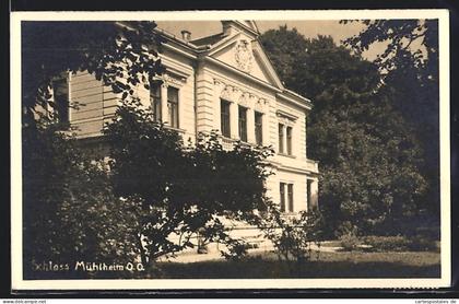 AK Mühlheim, Schloss Mühlheim umgeben von Bäumen