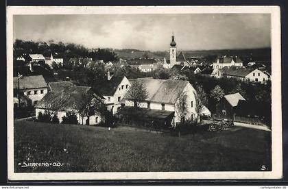 AK Sierning /O. Ö., Ortsansicht mit Kirchturm