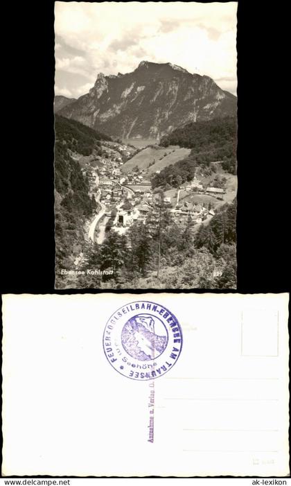 Ansichtskarte Ebensee Panorama Ebensee Kohlstatt 1960