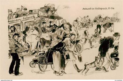 Gallspach Oberoesterreich AT Ankunft in Gallspach Kuenstlerkarte