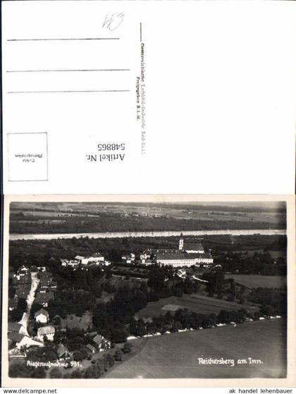 548865,seltene Fliegeraufnahme Reichersberg am Inn b. Ried im Innkreis