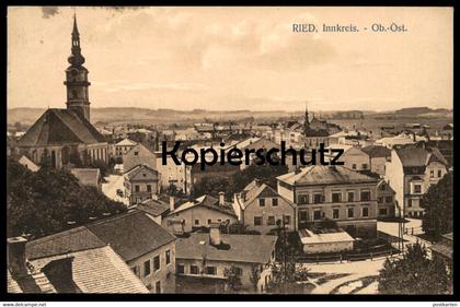 ALTE POSTKARTE RIED IM INNKREIS PANORAMA OBERÖSTERREICH Österreich  Austria Autriche cpa postcard AK Ansichtskarte