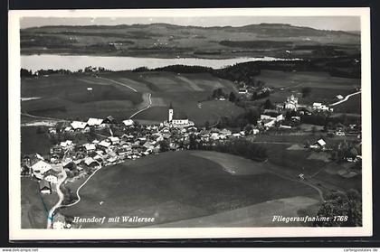 AK Henndorf am Wallersee, Fliegeraufnahme vom Ort