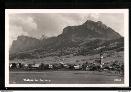 AK Thalgau bei Salzburg, Ortspartie mit Kirche