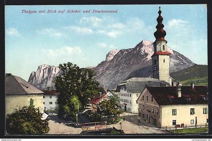AK Thalgau, Ortsansicht mit Blick auf Schober & Drachenwand