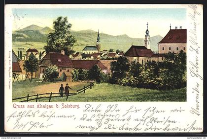 AK Thalgau, Teilansicht mit Kirchen