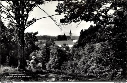 CPA Henndorf am Wallersee in Salzburg, Gesamtansicht, Kirche