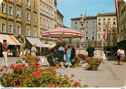 CPM Salzbourg die FuBganger Stadt Alter Markt Mit Floriani Brunnen