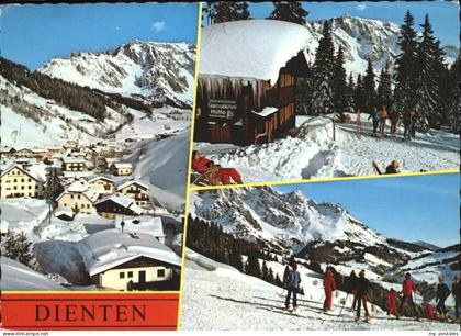 Dienten Hochkoenig Wintersportplatz Skihuette Skiabfahrt