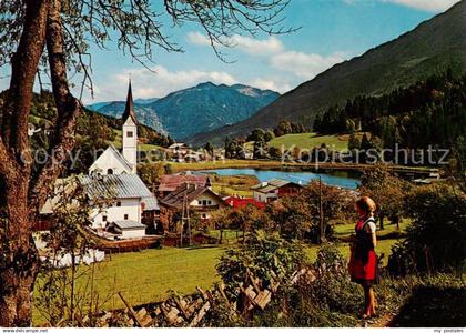 Goldegg Pongau AT Panorama mit Kirche