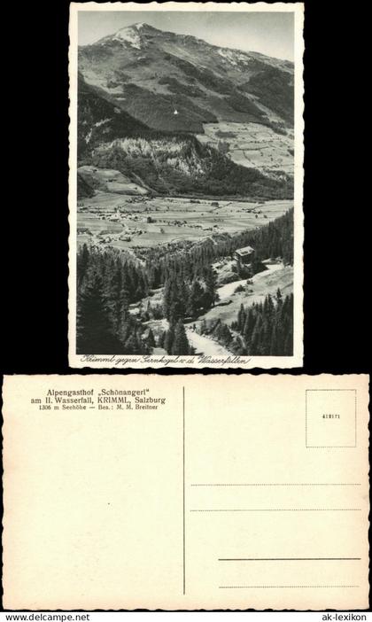 Krimml Alpengasthof Schönangerl Wasserfall KRIMML, Salzburg 1930