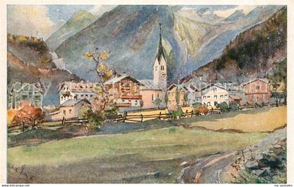 Krimml Ortsansicht Kuenstlerkarte