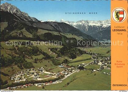 Leogang Fliegeraufnahme mit Steinernes Meer