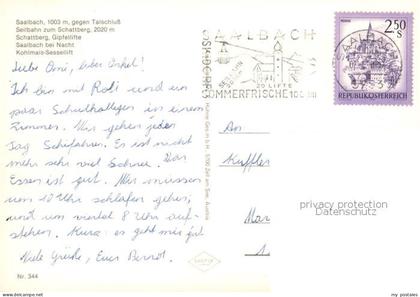 Saalbach -Hinterglemm AT Talschluss Seilbahn zum Schattberg Gipfellifte Saalbach