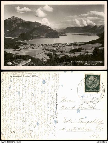 Sankt Gilgen St. Gilgen Mozartblick - Im Hintergrund der Schafberg 1941