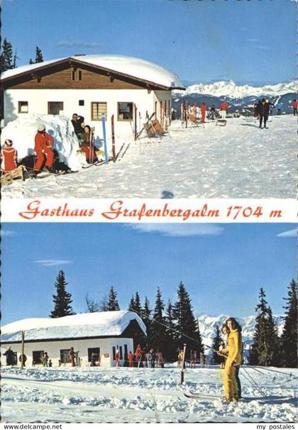 Wagrain Salzburg Berggasthaus Grafenbergalm Wintersportplatz
