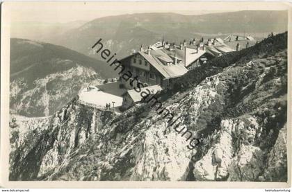 Schneeberg - Berggaststätte Hochschneeberg - Foto-AK gel. 1958