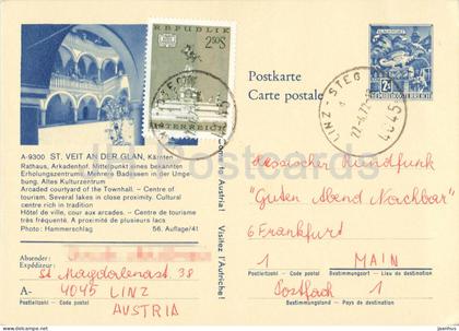 St. Veit an der Glan - Karnten - Hessischer Rundfunk - town hall - postal stationery - 1972 - Austria - used