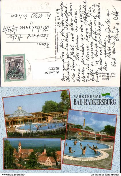 624375,Mehrbild Ak Bad Radkersburg Parktherme