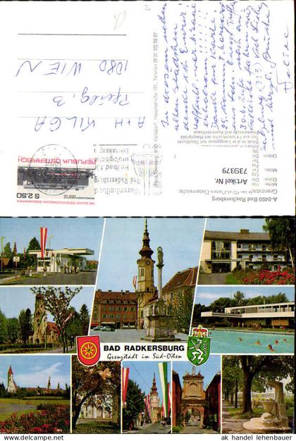 739379 Mehrbild AK Bad Radkersburg Kirche Hauptplatz Schwimmbad