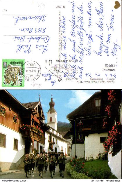 739708 Haus im Ennstal Markt Haus Trachtenmusikkapelle Tracht Musik Kirche