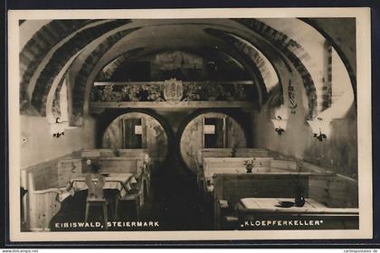 AK Eibiswald, Gaststube im Gasthof Kloepferkeller