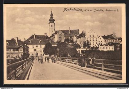 AK Frohnleiten, Brückenpartie mit Panoramablick