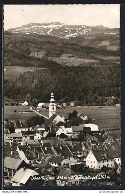 AK Obdach /Stmk., Ortschaft mit Zirlitzkogel