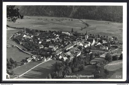 AK Oberwölz, Gesamtansicht aus der Vogelschau