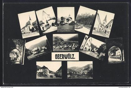 AK Oberwölz, Villa Baumer, Spitalkirche