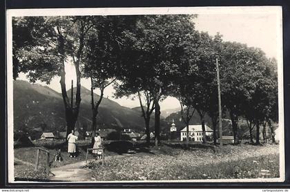 AK Scheifling /Steiermark, Feldweg mit Blick auf den Ort