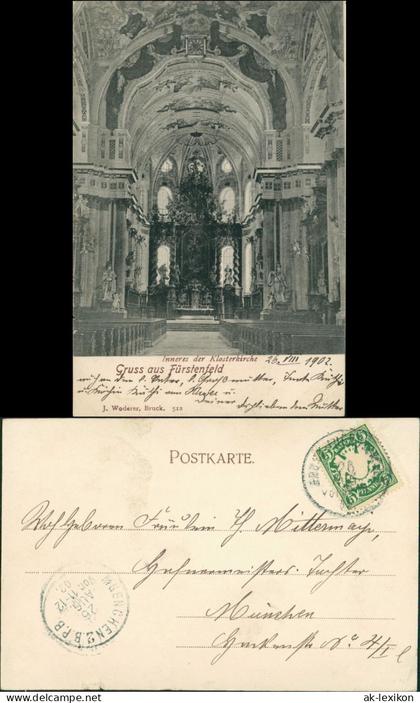 Ansichtskarte Fürstenfeld Kirche - Innen 1902