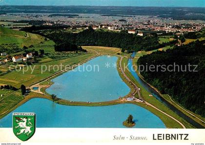 Leibnitz Fliegeraufnahme Sulm Stausee Schloss-Seggau Stadt-Leibnitz