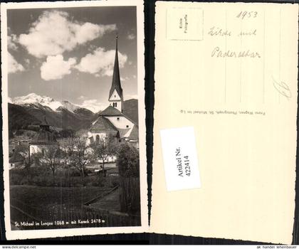 422414,St. Michael im Lungau Kirche m. Kareck Bergkulisse