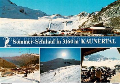 Kaunertal Tirol AT Sommer-Schilauf Bergrestaurant Alpen