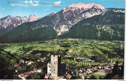 Landeck  Tirol AT Schloss Landeck mit Staus und Parseiergruppe