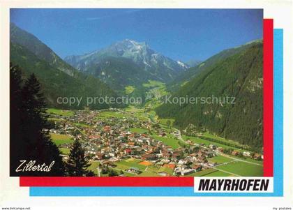 Mayrhofen  Zillertal Tirol AT Panorama Zillertal mit Gruenberg Zillertaler Alpen