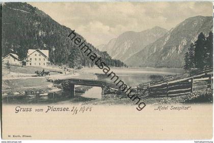Plansee - Hotel Seespitze - Verlag M. Kurth Füssen 1903