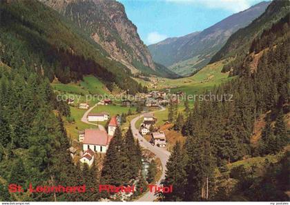 St Leonhard Pitztal Tirol AT Pitztal Tal Kirche Bach Wald Berge Dorf