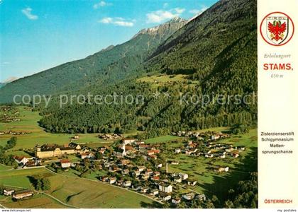 Stams Fliegeraufnahme Zisterzienserstift Schigymnasium Mattensprungschanze