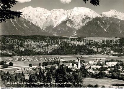 Stams Panorama Oberinntal gegen Mieminger Kette