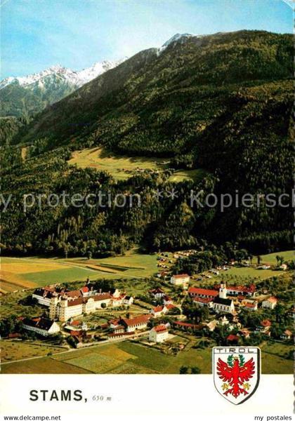 Stams Zisterzienserstift Erholungsort Alpen Fliegeraufnahme