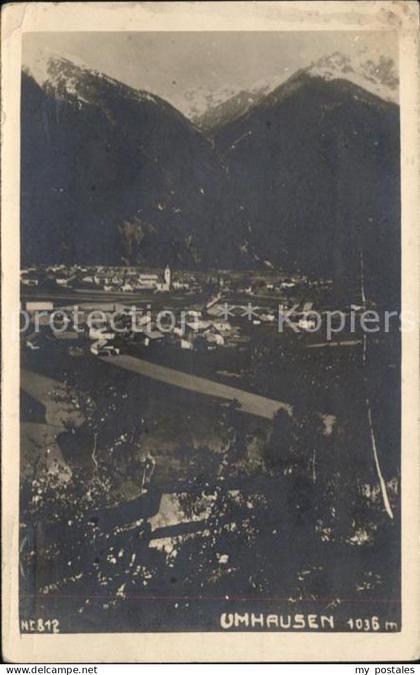 Umhausen Tirol Gesamtansicht mit Alpenblick