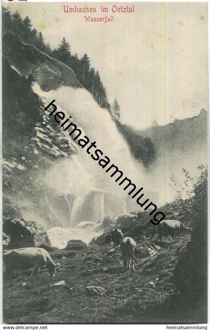 Umhausen - Wasserfall - AK ca. 1910 - Verlag Stengel & Co Dresden